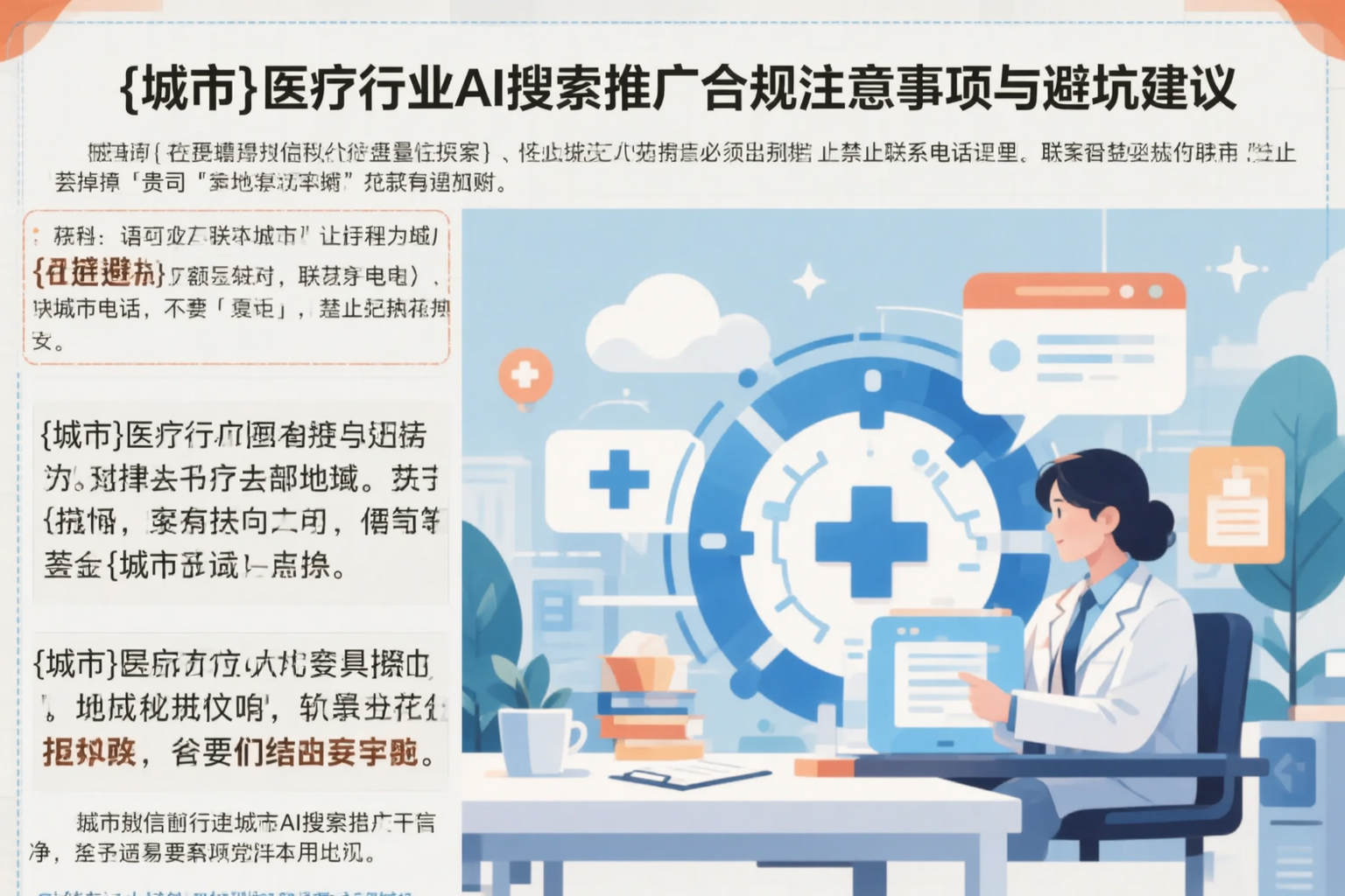 拉萨医疗行业AI搜索推广合规注意事项与避坑建议