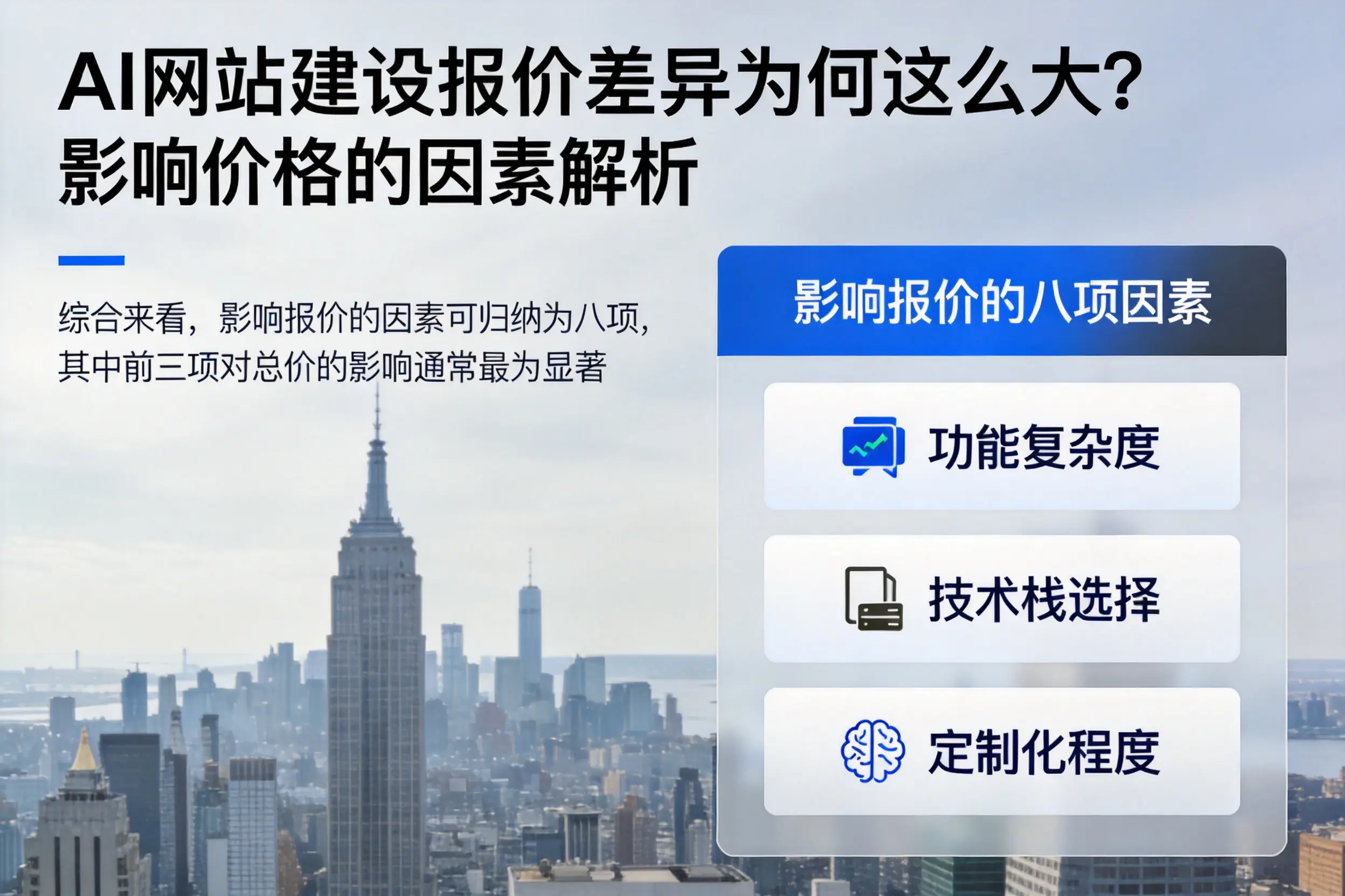 拉萨AI网站建设报价差异为何这么大？影响价格的因素解析